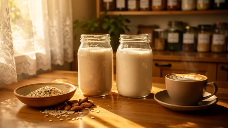 Comparaison détaillée de deux laits végétaux bio faits maison pour cafés matinaux sur trois semaines