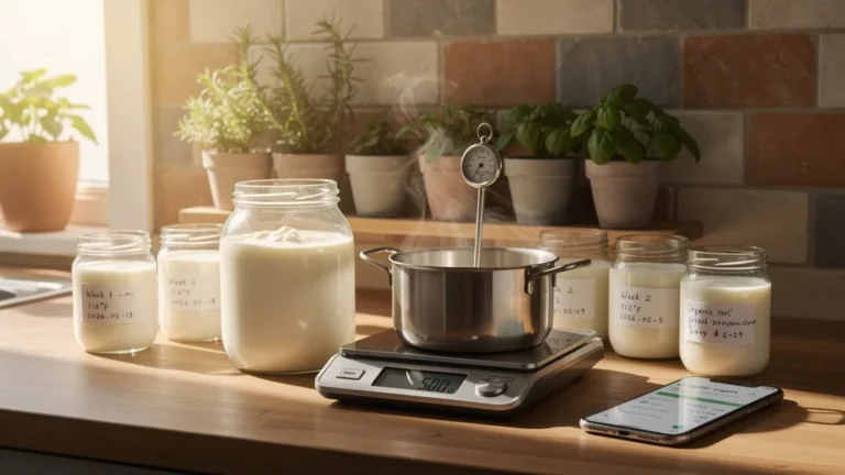 Yaourts maison au lait bio en test de température et comparaison de coût en magasin, préparation détaillée
