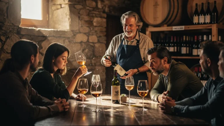Découverte et émotion autour d’une dégustation de vin nature en cave authentique et chaleureuse
